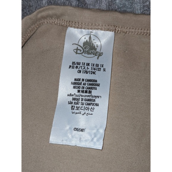 Disney Mickey Mouse Pullover Soft Beige Sweatshirt Crewneck Comfy Casual 1X - Picture 4 of 8